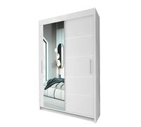 Interior Emporium Ltd IE Lyon Sliding Door Bedroom Wardrobe with LED Light - Wardrobe for You - Wardrobes with LED Light ( White, 120 cm ) in White Interior Emporium Ltd White