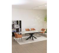 Interior Emporium Ltd IE Nordic Rock Extendable Ceramic Dining Table - Rectangular Sintered Stone Top - Seats up to 8 - without Chairs (Grey) in Grey Interior Emporium Ltd Grey