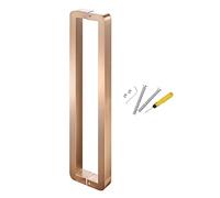 Interior Exterior Door Pull Push Handle/Shower Glass Door Handles, Two-Side Design Commercial Modern Entry Door Handle, Sliding Barn Door Handle Pull/Rose/122.5Cm(48.2In