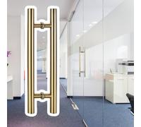 Interior External Barn Door Handle, Double Sided Push Pull Door Handles with Round Bar for Sliding Glass Doors，Ideal for Indoor and Outdoor Use in Bathrooms and Showers/D/100Cm(39 3/8I