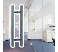 Interior External Barn Door Handle, Double Sided Push Pull Door Handles with round Bar for Sliding Glass Doors，Ideal for Indoor and Outdoor Use in Bathrooms and Showers/a/100Cm(39 3/8I