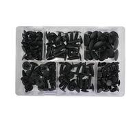 Interior Fir Tree Fixings Clips 3-10MM Black Assorted Box 130pcs