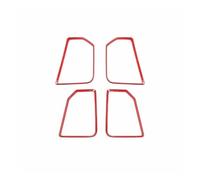 Interior Fittings ABS Car Door Speaker Decoration Cover For Dodge For RAM 2010 2011 2012 2013 2014 2015 2016 2017 Interior Accessories Frame Decorative(Red)