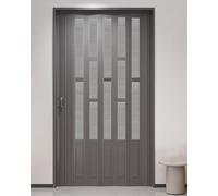 Interior Folding Door, PVC Sliding Door with Acrylic Glass, Retractable Accordion Gate for Kitchen Bedroom Pantry