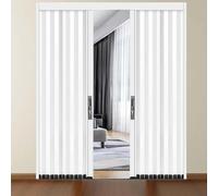 Interior Folding Sliding Doors, Retractable Accordian Door for Easy Installation, Perfect for Closet, Bathroom, Bedroom, and RV Shower
