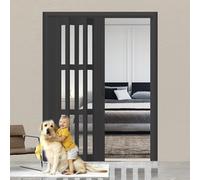 Interior Folding Sliding Doors Room Divider Gate with Handles and Acrylic Glass