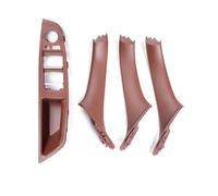 Interior Front Door Armrest Panel Trim Pull Handle Set Replacement for BMW 5 Series F10 F11 F18 520i 523i 525i 528i 535i(Red Brown LHD 4PCS)