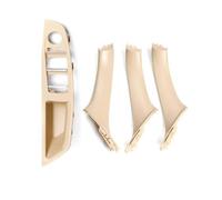 Interior Front Door Armrest Panel Trim Pull Handle Set Replacement for BMW 5 Series F10 F11 F18 520i 523i 525i 528i 535i(Beige LHD 4PCS)