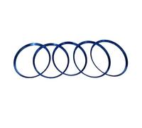 Interior Garnish Compatible with Benz for A for B for CLA for GLA180 200 220 260 5Pcs Auto Car Air Conditioner Vent Outlet Sticker Knob Trim Cover(Blue)