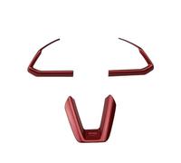 Interior Garnish Compatible With Mazda For Axela For Atenza 2017 2018 2019 2017 2018 2019 Car Steering Wheel Trim Circle Sequins Cover Sticker(Red)