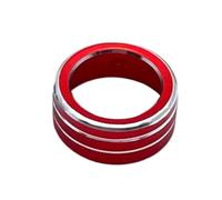 Interior Garnish For A6 C8 A7 4K8 2019 2020 2021 For S7 2020 Car Audio Volume Control Button Knob Circle Cover Decoration Trim(Red)