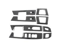 Interior Gear Shift Panel Trim Car Interior Steering Wheel Cover Gear Shift Panel Window Switch Frame Trim For F 150 For Raptor 2021 2022 2023(Window Switch LHD)