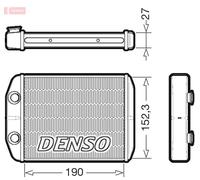 Interior Heat Exchanger DENSO DRR09003 for FIAT LANCIA