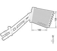 Interior Heat Exchanger DENSO DRR09043 for FIAT