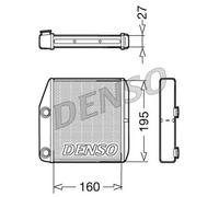Interior Heat Exchanger DENSO DRR09075 for ABARTH FIAT OPEL