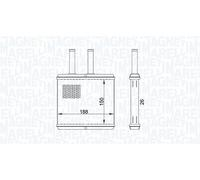 Heater core 350218437000 MAGNETI MARELLI for DAEWOO KALOS