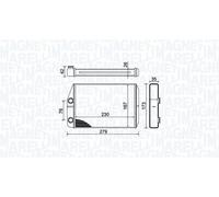 MAGNETI MARELLI 350218443000 Heater matrix