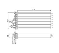 Interior Heat Exchanger Valeo 811566 for CITROËN DS PEUGEOT