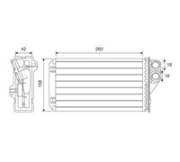 Interior Heat Exchanger Valeo 811634 for NISSAN OPEL RENAULT