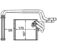 MAHLE AH 198 000S Heater matrix