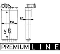 MAHLE ORIGINAL AH 112 000P Heater matrix