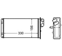 Interior Heating Heat Exchanger Aluminium Fits RENAULT TRUCKS MAHLE AH65000S