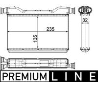 MAHLE ORIGINAL AH 189 000P Heater matrix