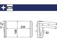 MAHLE ORIGINAL AH 54 000S Heater matrix