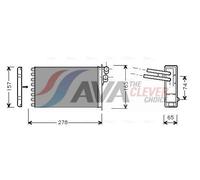 AVA Cabin Heater Core AI6156 for SKODA SUPERB (2002) 2.5 TDI etc