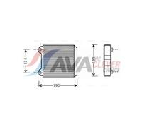 AVA Cabin Heater Core AI6183 for AUDI A8 D2 (1995) A8 2.8 etc