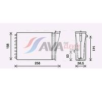 Heater core Mechanically jointed cooling fins PE6413 AVA QUALITY COOLING