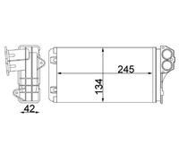 MAHLE ORIGINAL AH 88 000S Heater matrix