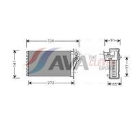 Interior Heating Heat Exchanger Fits Citroen Peugeot AVA Clever Choice PE6199