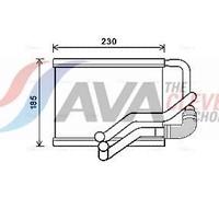 AVA Cabin Heater Core HY6314 for HYUNDAI I40 (2012) 1.7 CRDI etc