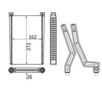 Interior Heating Heat Exchanger Fits Mercedes MAHLE AH 361 000S
