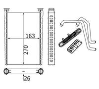 Interior Heating Heat Exchanger Fits Mercedes MAHLE AH 362 000S