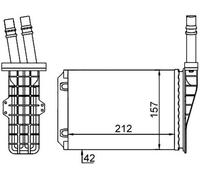 MAHLE ORIGINAL AH 209 000S Heater matrix