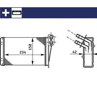 MAHLE ORIGINAL AH 73 000S Heater matrix