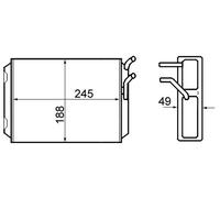 MAHLE ORIGINAL AH 70 000S Heater matrix