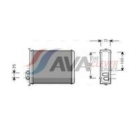 AVA COOLING SYSTEMS VOA6085 Heater matrix