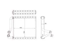 Interior Heating Heat Exchanger MAHLE Fits VW Beetle 11-19 561819031A