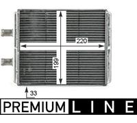 Interior Heating Heat Exchanger No Connecting Pipe For Iveco Daily MAHLE AH4000P