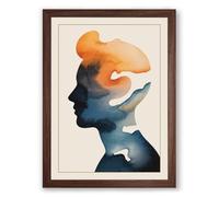 Interior Landscape Modern Framed Wall Art Print A1 (84.1×59.4cm) Walnut, Wall Decor for Living Room, Bedroom, Office & Home, Ready to Hang, Art Gift