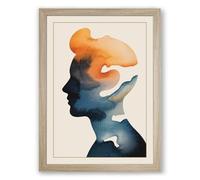 Interior Landscape Modern Framed Wall Art Print A2 (59.4×42cm) Oak, Wall Decor for Living Room, Bedroom, Office & Home, Ready to Hang, Art Gift