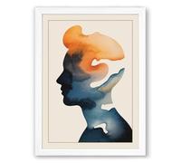 Interior Landscape Modern Framed Wall Art Print A2 (59.4×42cm) White, Wall Decor for Living Room, Bedroom, Office & Home, Ready to Hang, Art Gift