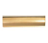 Interior Letterbox Plate Tidy Cover Flap - 280 x 62mm - Polished Brass | Front Door Letterbox Plate Cover - Interior/Exterior Mailbox Tidy - Door Post Flap