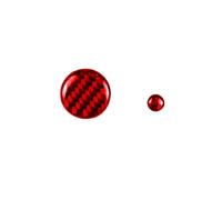 Interior Moulding 2Pcs Real Carbon Fiber Car Center Console Multimedia Volume Button Cover Trim Sticker for Mazda 3 for Mazda 6 CX-9 CX-5 Interior Car Interior Decor(Red)