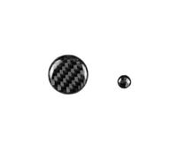 Interior Moulding 2Pcs Real Carbon Fiber Car Center Console Multimedia Volume Button Cover Trim Sticker for Mazda 3 for Mazda 6 CX-9 CX-5 Interior Car Interior Decor(Black)