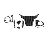 Interior Moulding 7Pcs Carbon Fiber Interior Steering Wheel Sticker Trim For Civic 10th 2016-2019 Car Styling Accessories Car Interior Decor
