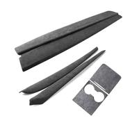 Interior Moulding Trim Black For Alcantara Trims Interior Dashboard&Door Wood Modification Cover Decor Adhensive Panel For Tesla For Model For 3/Y 2021 2022 2023 Car Interior Decorations(3 Kits)